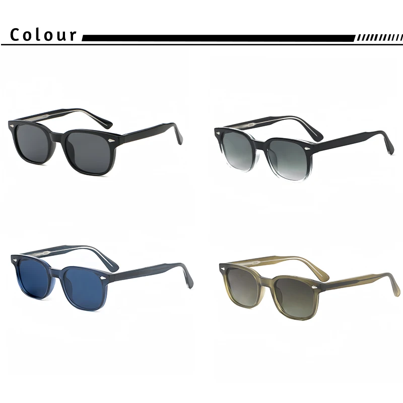 Caterside Retro Square Men's Sunglasses Propionic Pin Fashion Punk Sun Glasses Women's Travel Outdoor Party Event Eyewear UV400