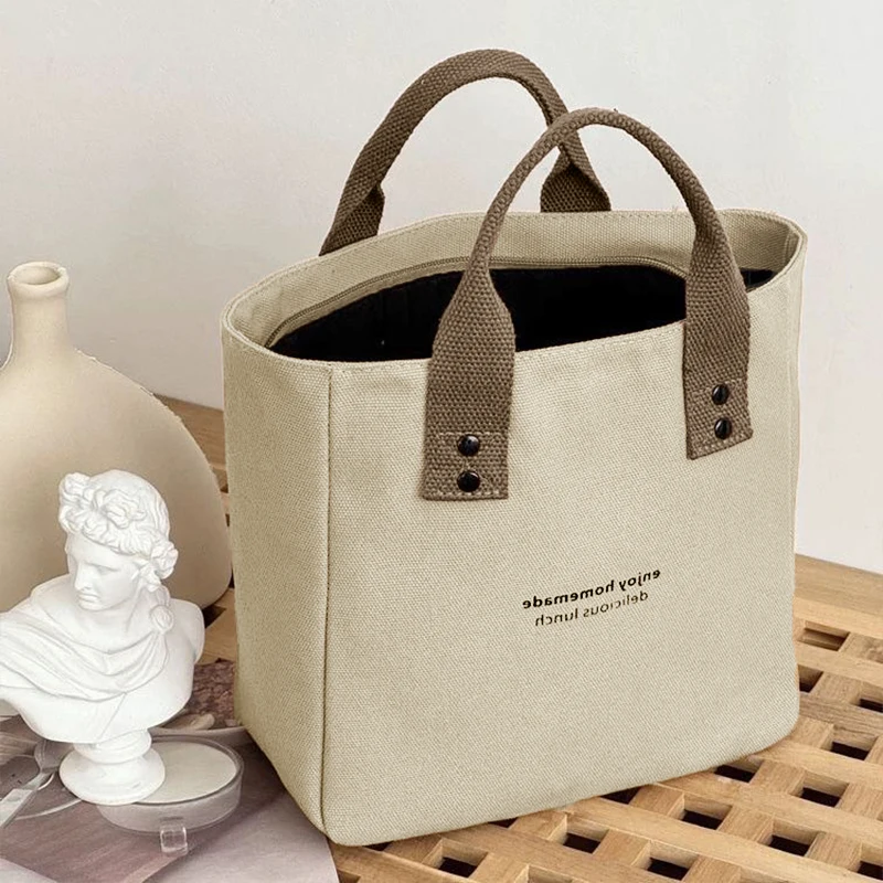 Women's Canvas Handbag Solid Color Women's Casual Large Capacity Travel Bag