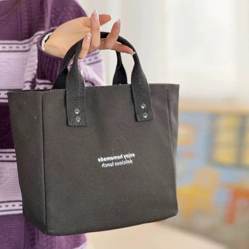Women's Canvas Handbag Solid Color Women's Casual Large Capacity Travel Bag