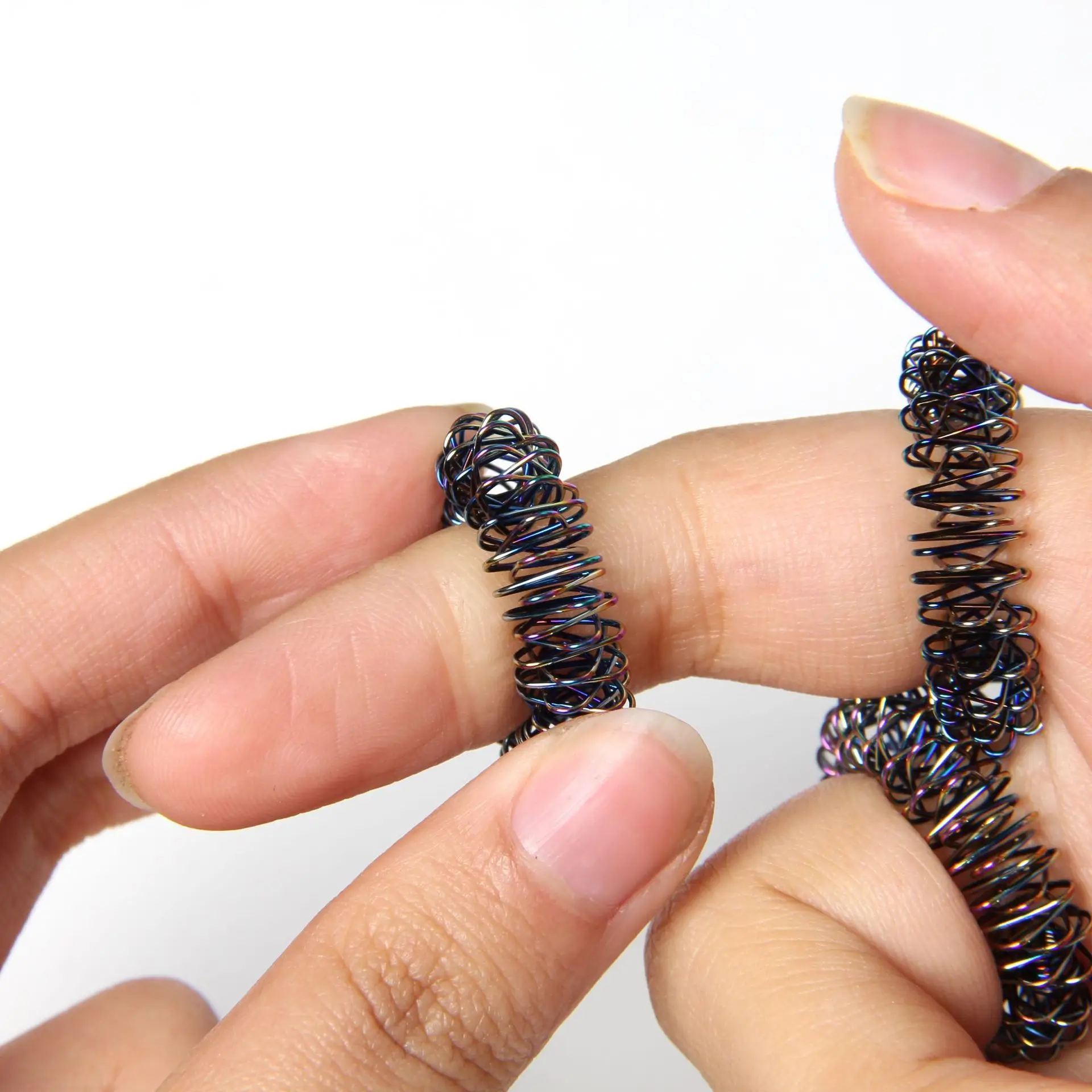 10PCS/Pack Acupressure Rings Spiky Sensory Finger Rings Set for Teens Adults Stress Reducer Massager Stress Relief Fidget Toys