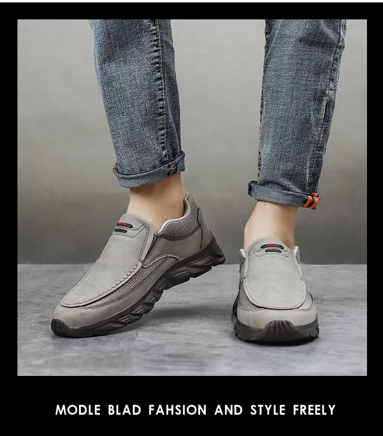 Men Leather Casual Shoes Breathable Loafers Men Sneakers 2024 New Male Comfortable Leather Flat Footwear Sneakers Men Shoes