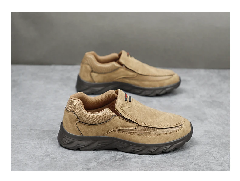 Men Leather Casual Shoes Breathable Loafers Men Sneakers 2024 New Male Comfortable Leather Flat Footwear Sneakers Men Shoes