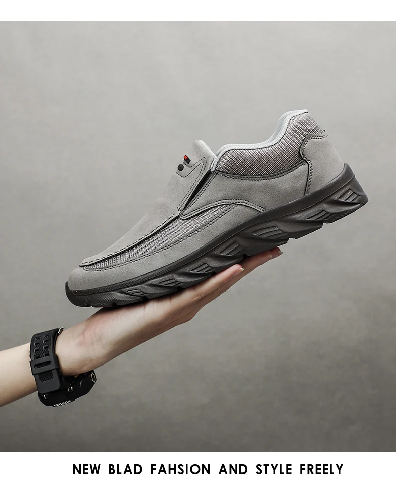 Men Leather Casual Shoes Breathable Loafers Men Sneakers 2024 New Male Comfortable Leather Flat Footwear Sneakers Men Shoes