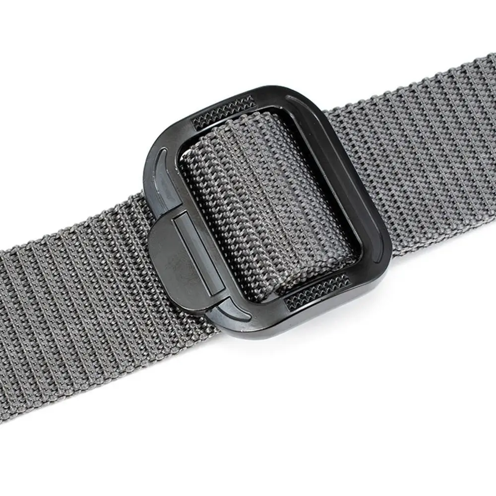 Nylon Outdoor Belt Men's Belt Alloy Button Unisex Free Size 3.8cm Wide Nylon Belt Waistband