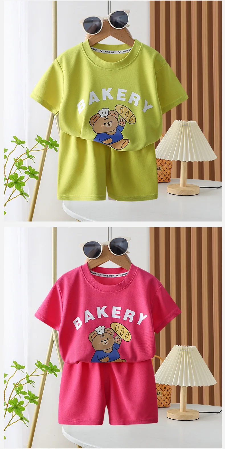 Short Sleeve Shorts Outfits 1 2 3 4Years Old Child Clothing Set Cartoon Print Tshirt+Shorts Casual Fashion Tops Shorts Two Piece
