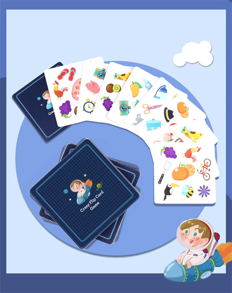 Kids Memory Matching Crazy Cards Toy Parent-child Interactive Cognition Games Early Educational Montessori Logical Thinking Toys
