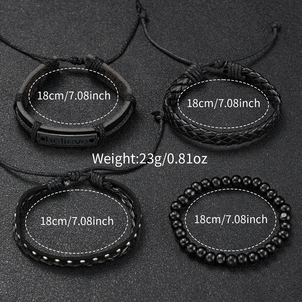 4/5PCS Fashion Men's Watches Man Business Quartz Wristwatch Vintage Leather Bracelets Set Reloj Hombre(Without Box)