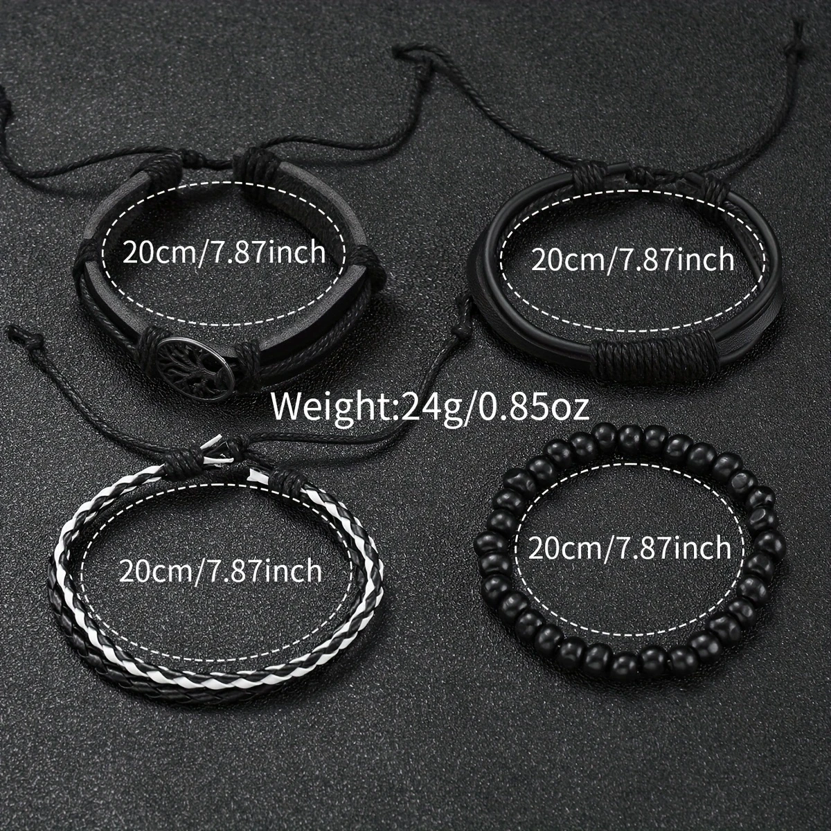 4/5PCS Fashion Men's Watches Man Business Quartz Wristwatch Vintage Leather Bracelets Set Reloj Hombre(Without Box)