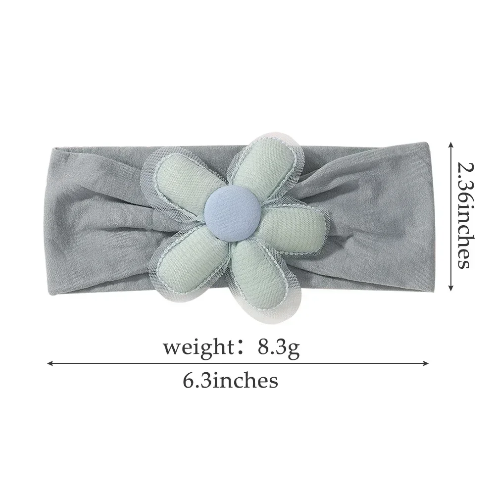 1Pc Baby Lace Headscarf Astique Suitable Newborn Girl Flower Headband Elastic Hairband Turban Soft Toddler Hair Accessories