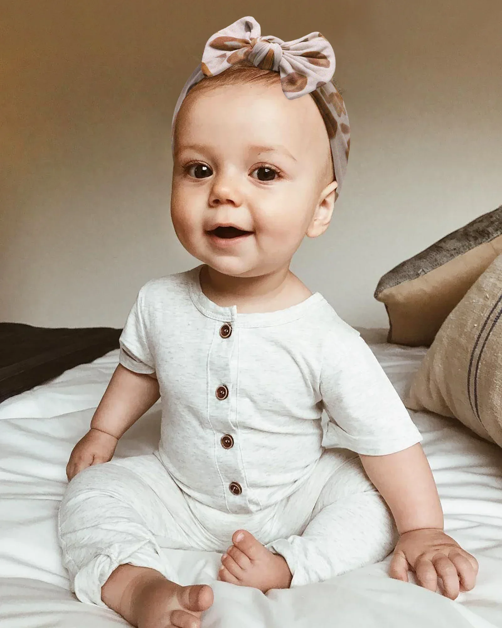1Pc Baby Lace Headscarf Astique Suitable Newborn Girl Flower Headband Elastic Hairband Turban Soft Toddler Hair Accessories