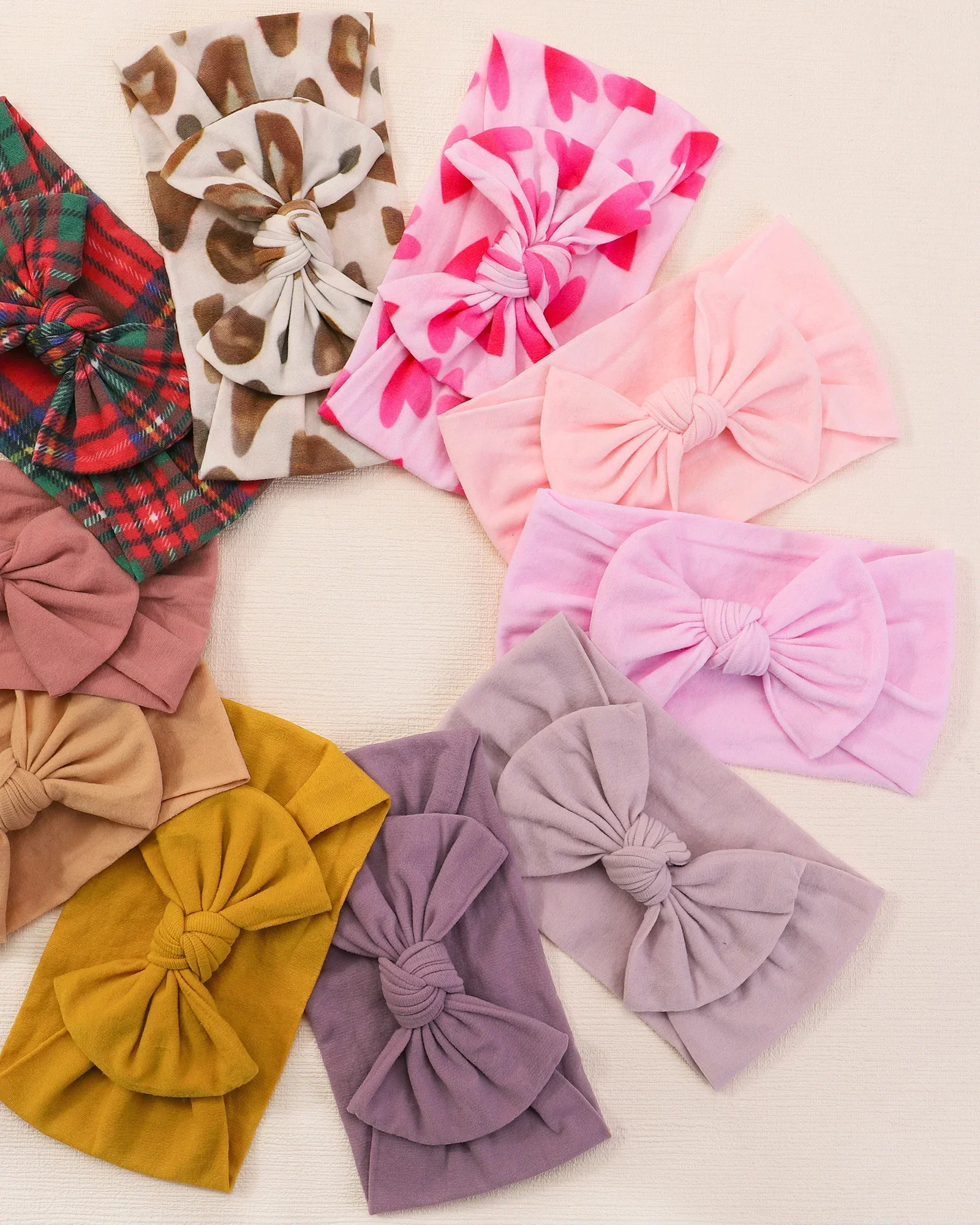 1Pc Baby Lace Headscarf Astique Suitable Newborn Girl Flower Headband Elastic Hairband Turban Soft Toddler Hair Accessories