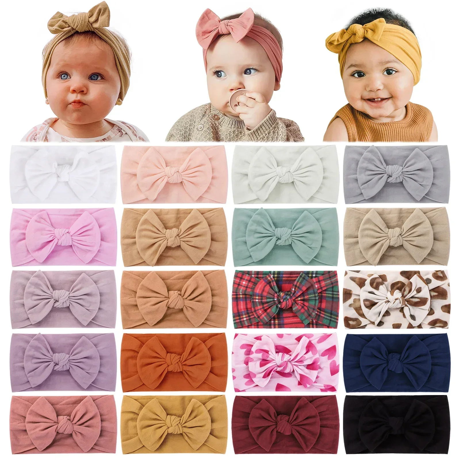 1Pc Baby Lace Headscarf Astique Suitable Newborn Girl Flower Headband Elastic Hairband Turban Soft Toddler Hair Accessories