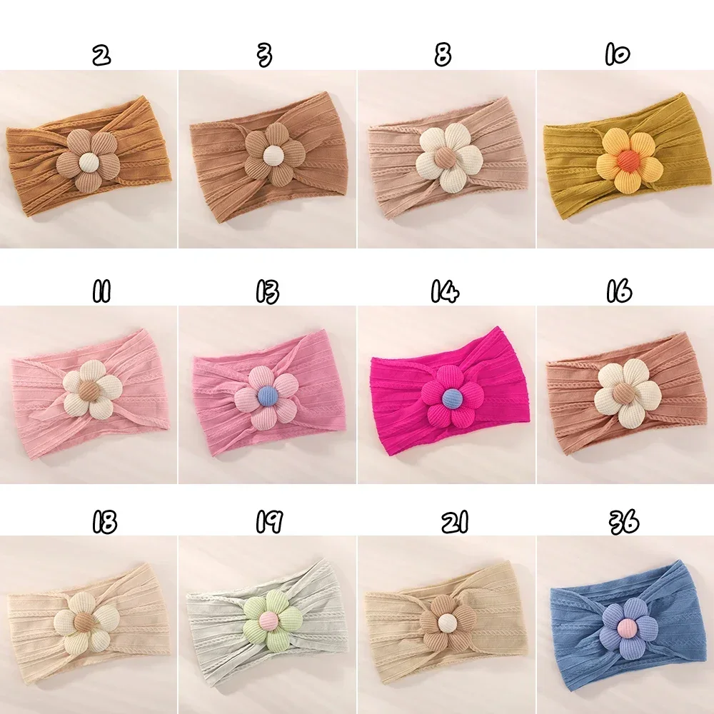 1Pc Baby Lace Headscarf Astique Suitable Newborn Girl Flower Headband Elastic Hairband Turban Soft Toddler Hair Accessories