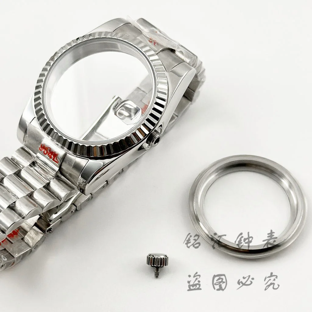 Fluted Curved 36MM/40MM High Quality Waterproof Presidential Bracelet Sapphire Watch Case For NH34 NH35 NH36 ETA2824 Movement