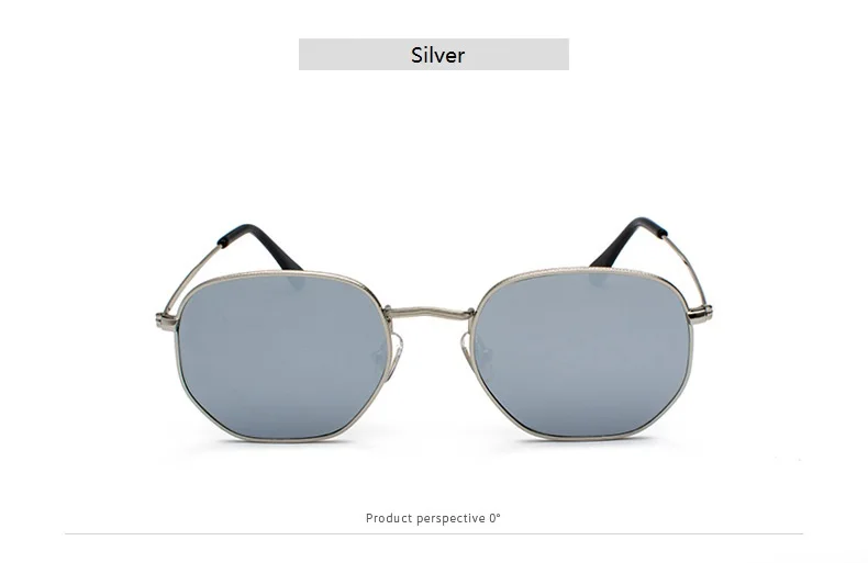 Men Sunglasses Hexagon Sun Glasses NEW Women Metal Frame Fishing Glasses Gold Tea Eyewear Lentes De Sol Hombre Okulary UV400