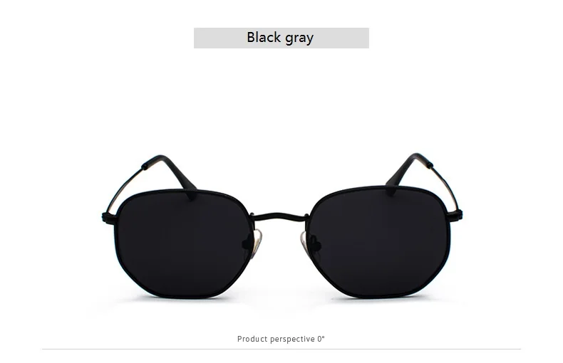 Men Sunglasses Hexagon Sun Glasses NEW Women Metal Frame Fishing Glasses Gold Tea Eyewear Lentes De Sol Hombre Okulary UV400