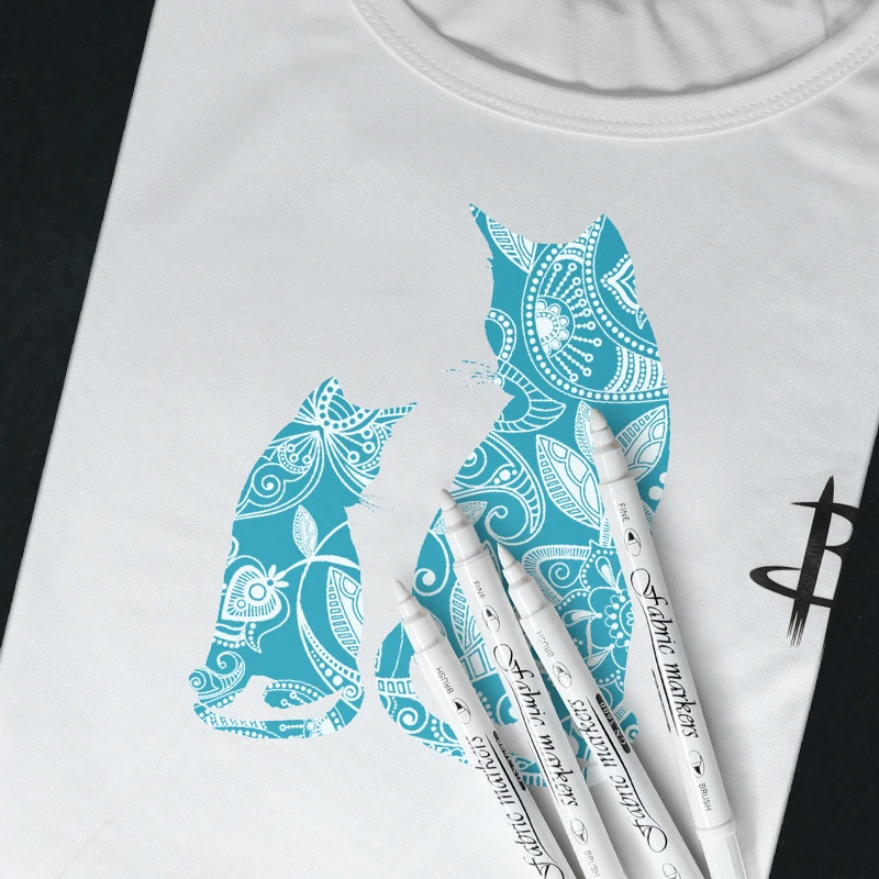 1/3/5pcs Waterproof Double Tip White Paint Marker Pens,Fabric Shoe Clothes DIY Art Graffiti Hand-Painted Stationery Supplies