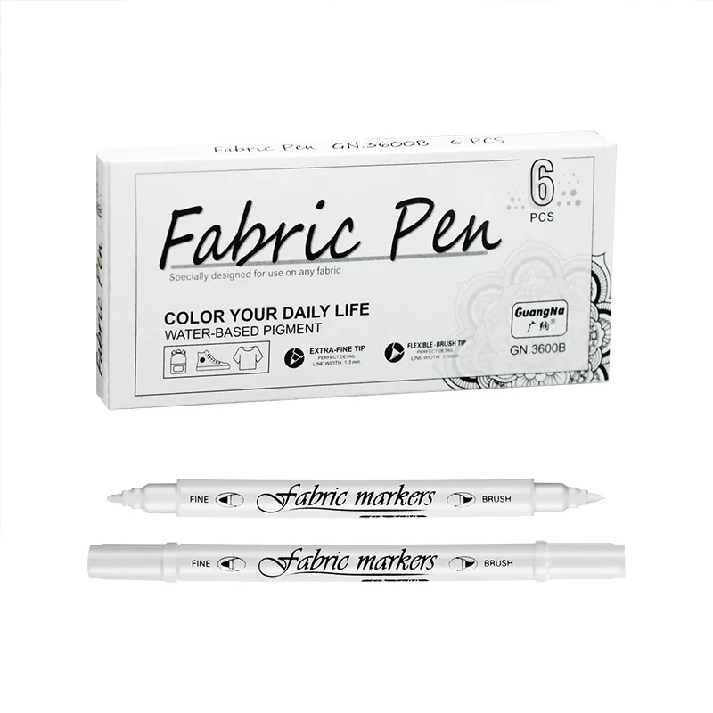 1/3/5pcs Waterproof Double Tip White Paint Marker Pens,Fabric Shoe Clothes DIY Art Graffiti Hand-Painted Stationery Supplies