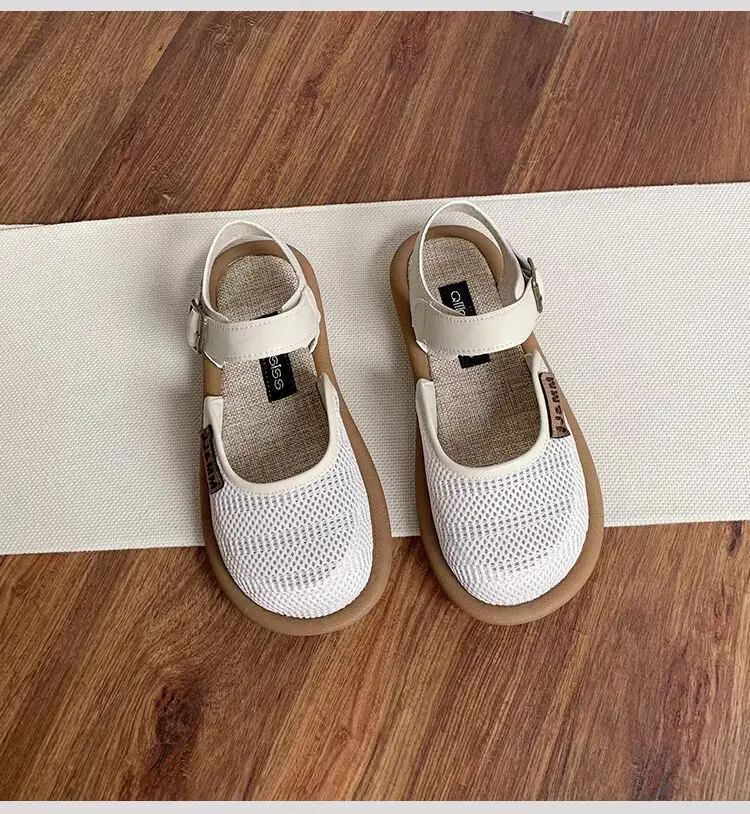 woman Baotou Slippers 2024 Summer Slippers for Women Casual Shoes Flat Bottom Breathable sandals Comfortable outdoor beach shoes