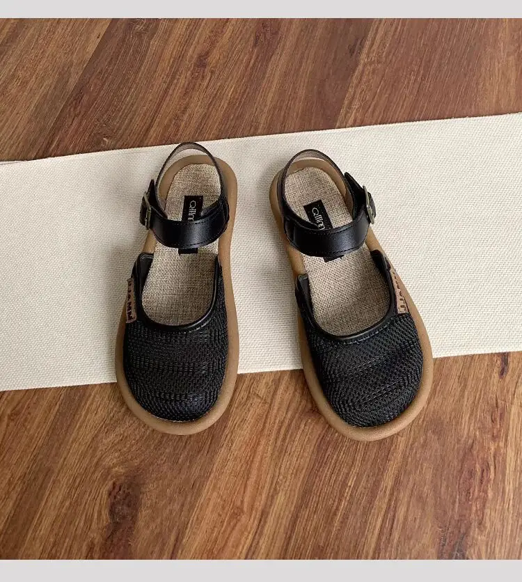 woman Baotou Slippers 2024 Summer Slippers for Women Casual Shoes Flat Bottom Breathable sandals Comfortable outdoor beach shoes