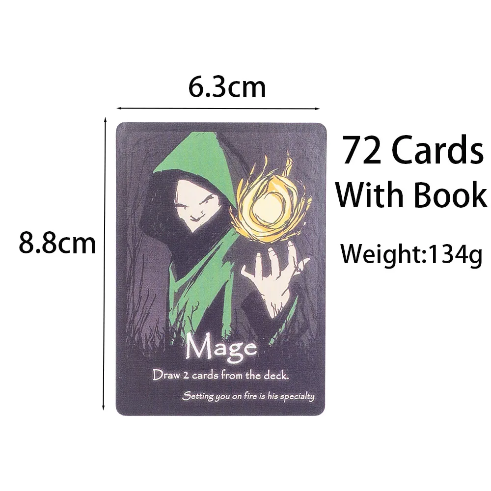 English Version The Grimwood Board Game 72Pcs Standard Poker 8.8*6.3cm Slightly Strategic Cards for Family Gatherings