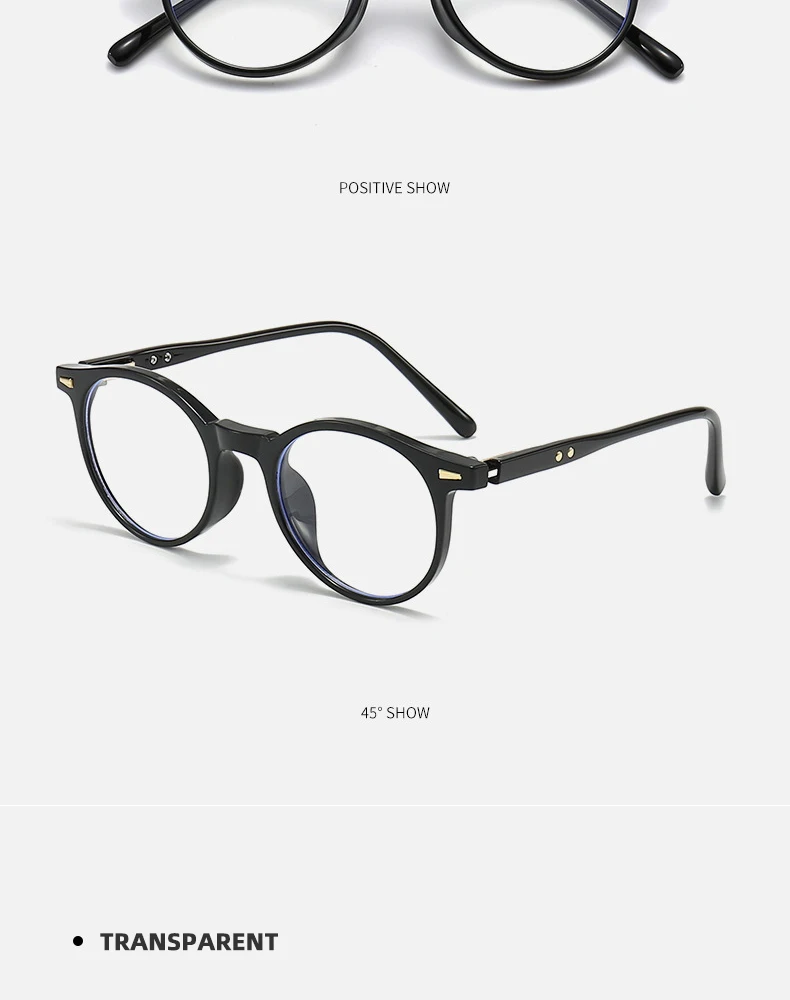 Vintage Round Frames Myopia Prescription Glasses Small Size Anti Blue Light Computer Optical Eyeglasses Frame for Men Women