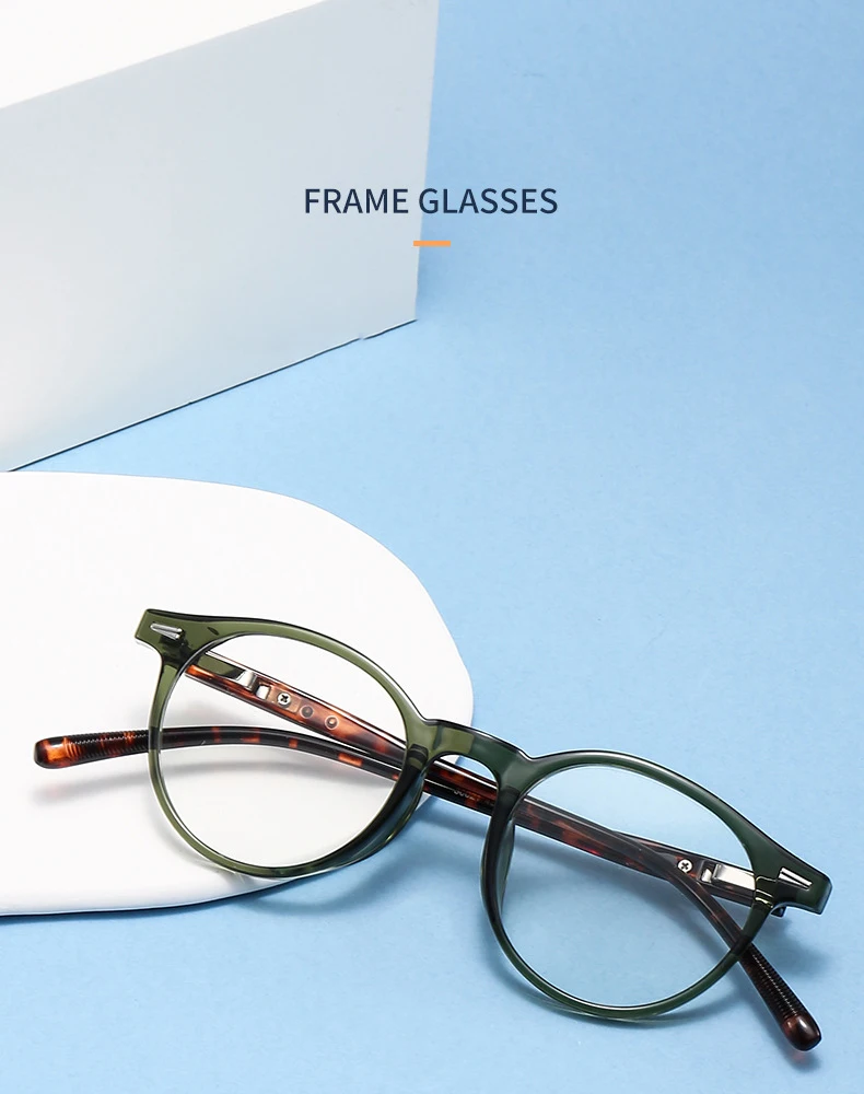 Vintage Round Frames Myopia Prescription Glasses Small Size Anti Blue Light Computer Optical Eyeglasses Frame for Men Women