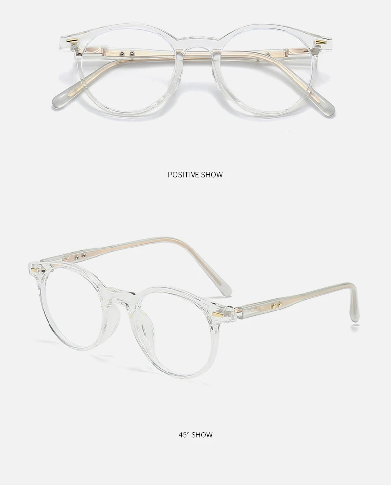 Vintage Round Frames Myopia Prescription Glasses Small Size Anti Blue Light Computer Optical Eyeglasses Frame for Men Women