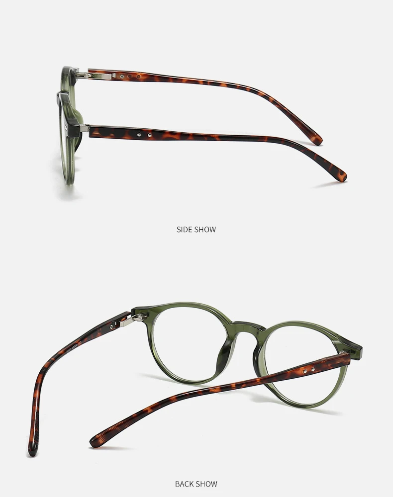 Vintage Round Frames Myopia Prescription Glasses Small Size Anti Blue Light Computer Optical Eyeglasses Frame for Men Women