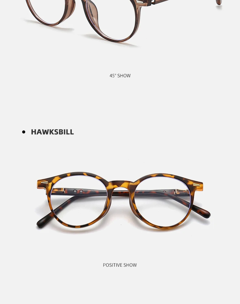 Vintage Round Frames Myopia Prescription Glasses Small Size Anti Blue Light Computer Optical Eyeglasses Frame for Men Women