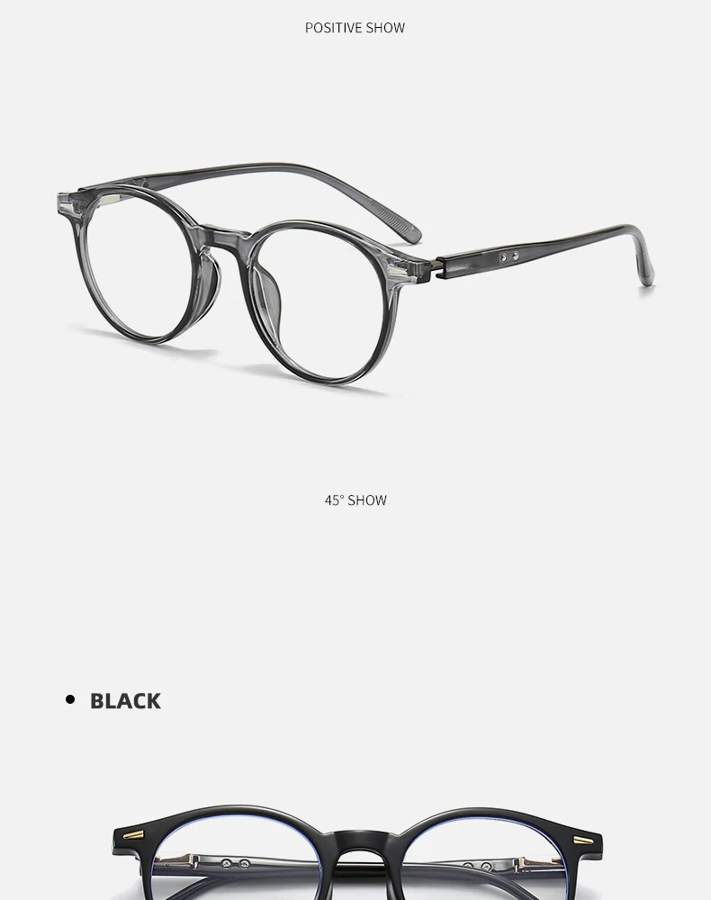 Vintage Round Frames Myopia Prescription Glasses Small Size Anti Blue Light Computer Optical Eyeglasses Frame for Men Women
