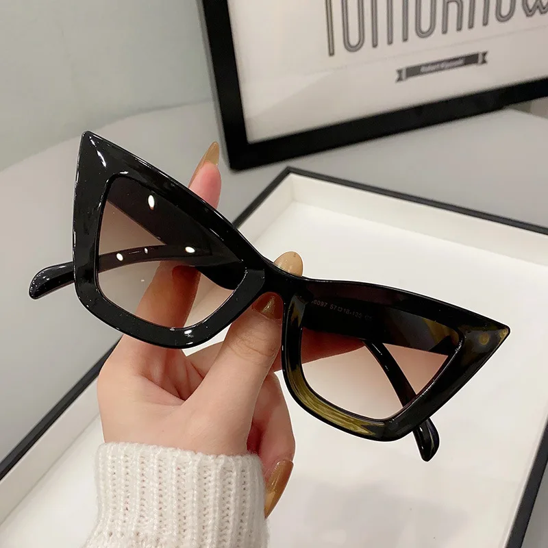 Big Frame Vintage Square Sunglasses Women Men Cat Eye Sun Glasses Eye Glasses Goggle Square Male Female Rectangle Sunglasses 