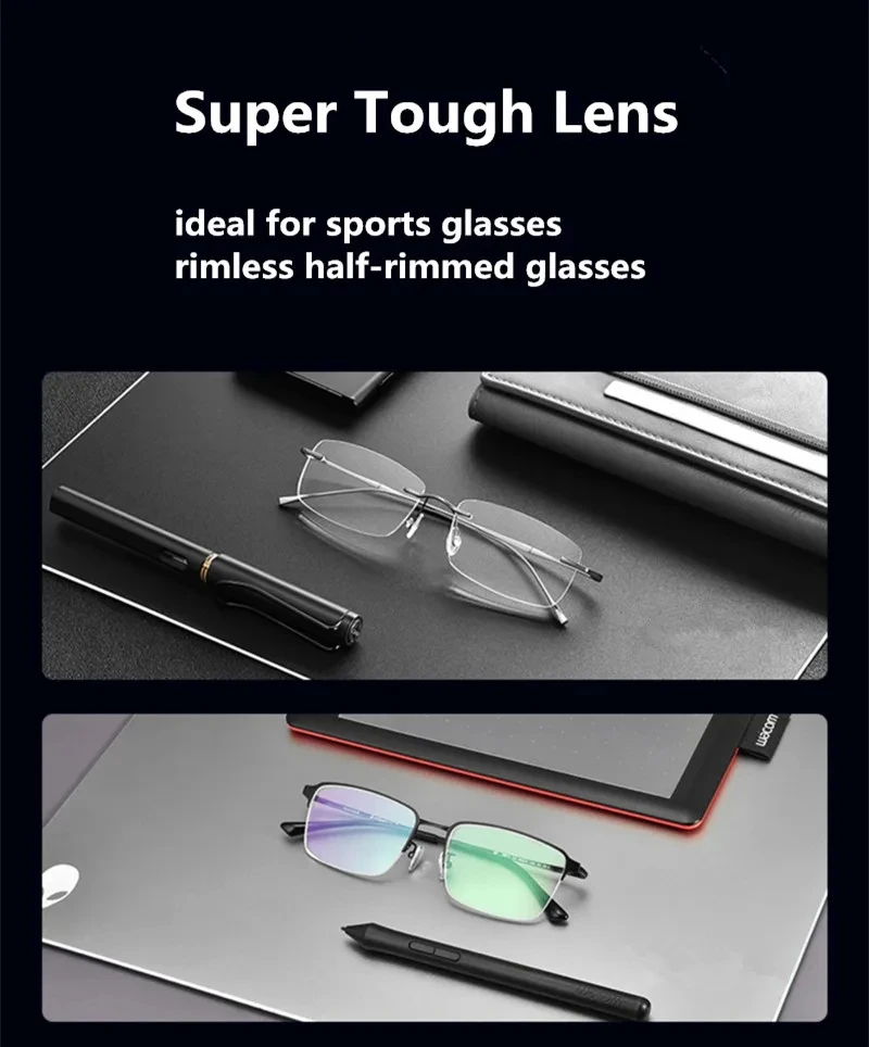 High Quality MR-8 Super Tough Lens 1.61 1.67 Index Thin Optical Myopia Hyperopia Prescription Clear Lenses Hardness Unbreakable