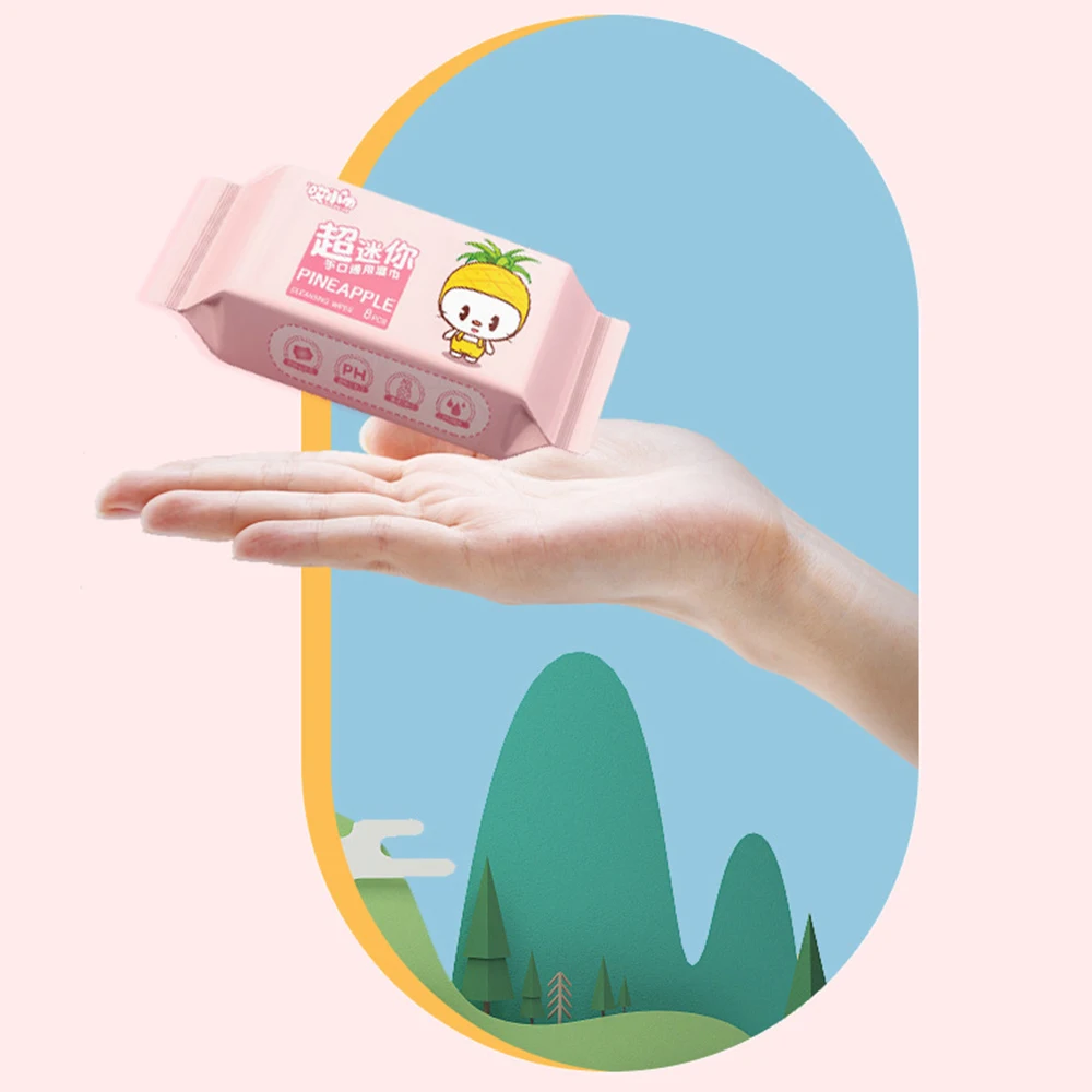 Soft Baby Wet Wipes Hand Mouth Cleaning Disposable Freshing Cleaning Wipes Large Pack High Quality Mini Portable Wipes Babies