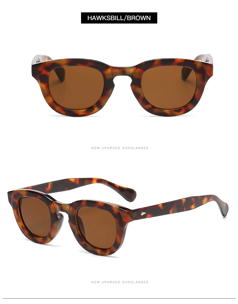 2024 New Sunglasses Female Oval Frame Thick Frame Small Face Personality Retro Sun Glasses Multi color Fashion Glasses
