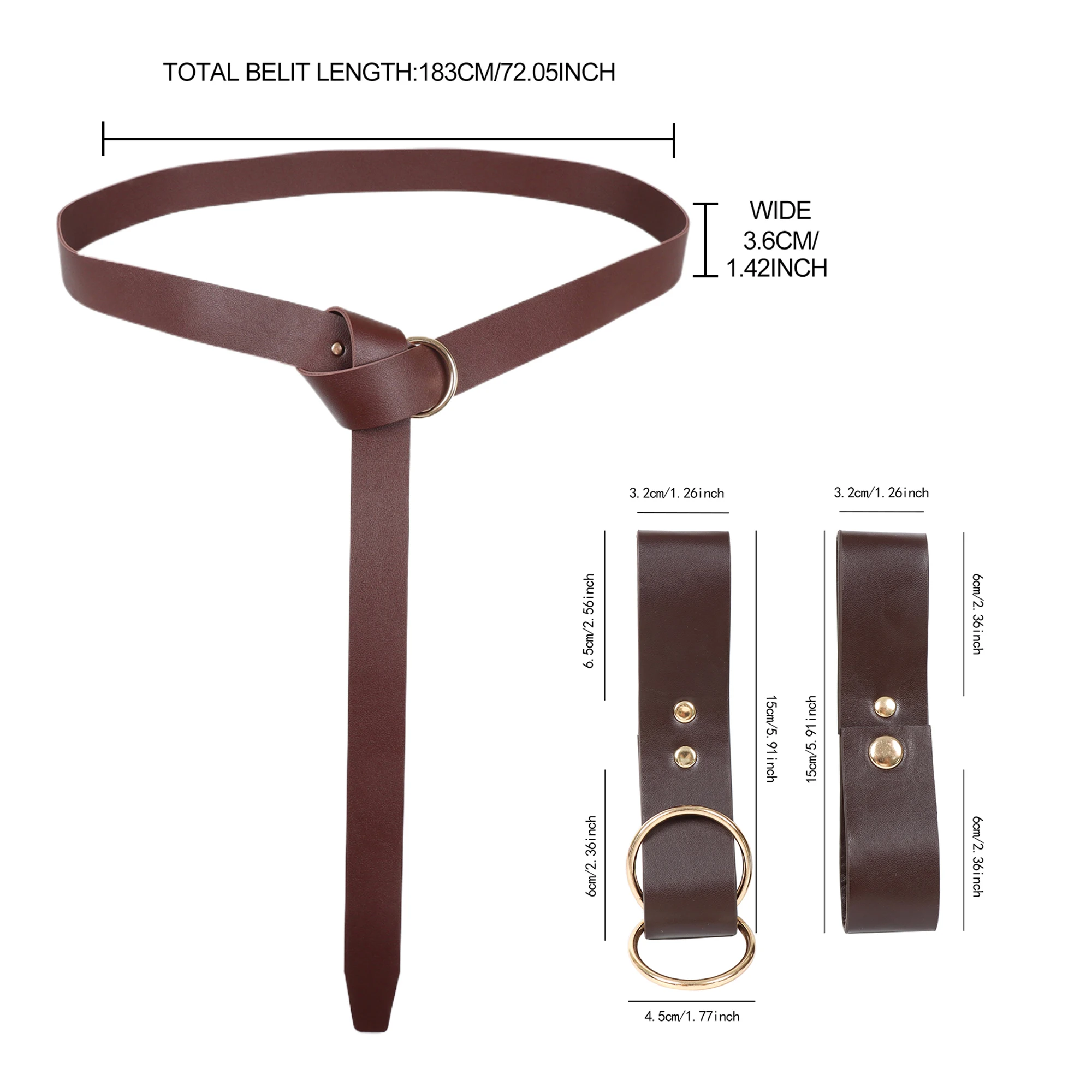 Medieval Leather Mug Holder Belt and Bullwhip Holder Belt Renaissance Viking Cosplay Costume Accessories