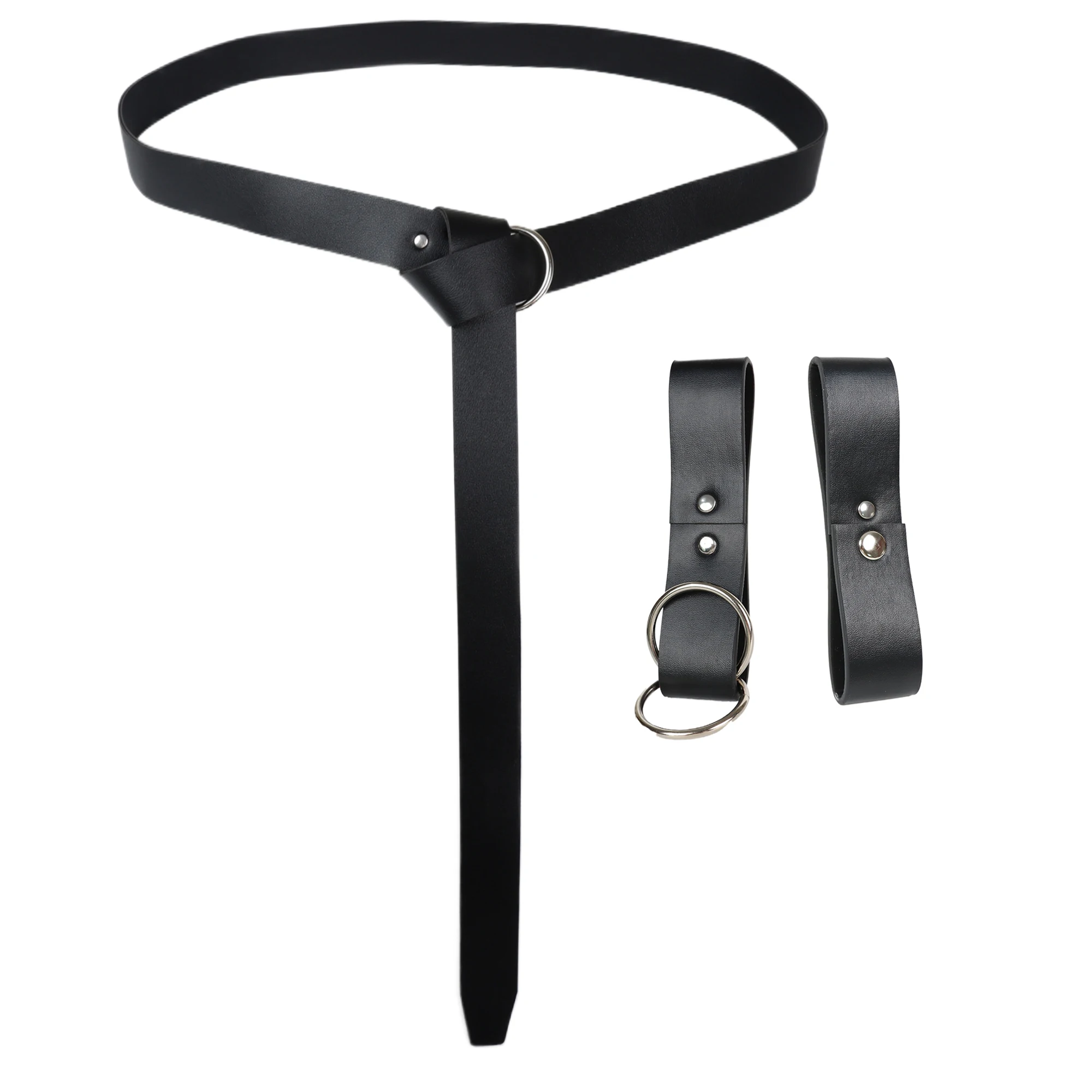 Medieval Leather Mug Holder Belt and Bullwhip Holder Belt Renaissance Viking Cosplay Costume Accessories