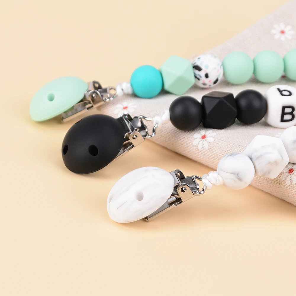 Lofca Silicone Clip 5 PCS Baby Pacifiers for DIY Pacifier Chain Nursing Teething Baby Gifts Food Grade Free BPA Baby