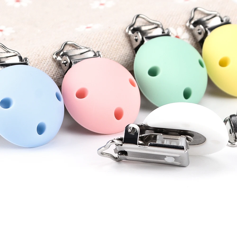 Lofca Silicone Clip 5 PCS Baby Pacifiers for DIY Pacifier Chain Nursing Teething Baby Gifts Food Grade Free BPA Baby