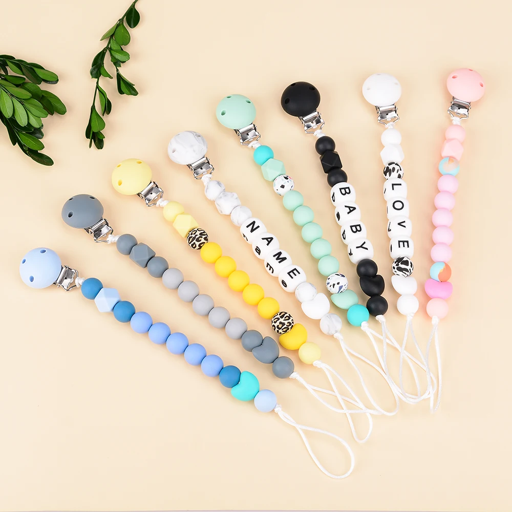 Lofca Silicone Clip 5 PCS Baby Pacifiers for DIY Pacifier Chain Nursing Teething Baby Gifts Food Grade Free BPA Baby