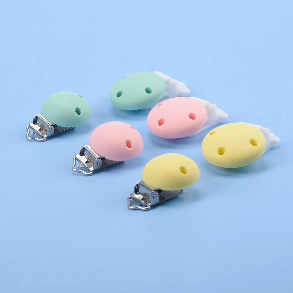 Lofca Silicone Clip 5 PCS Baby Pacifiers for DIY Pacifier Chain Nursing Teething Baby Gifts Food Grade Free BPA Baby