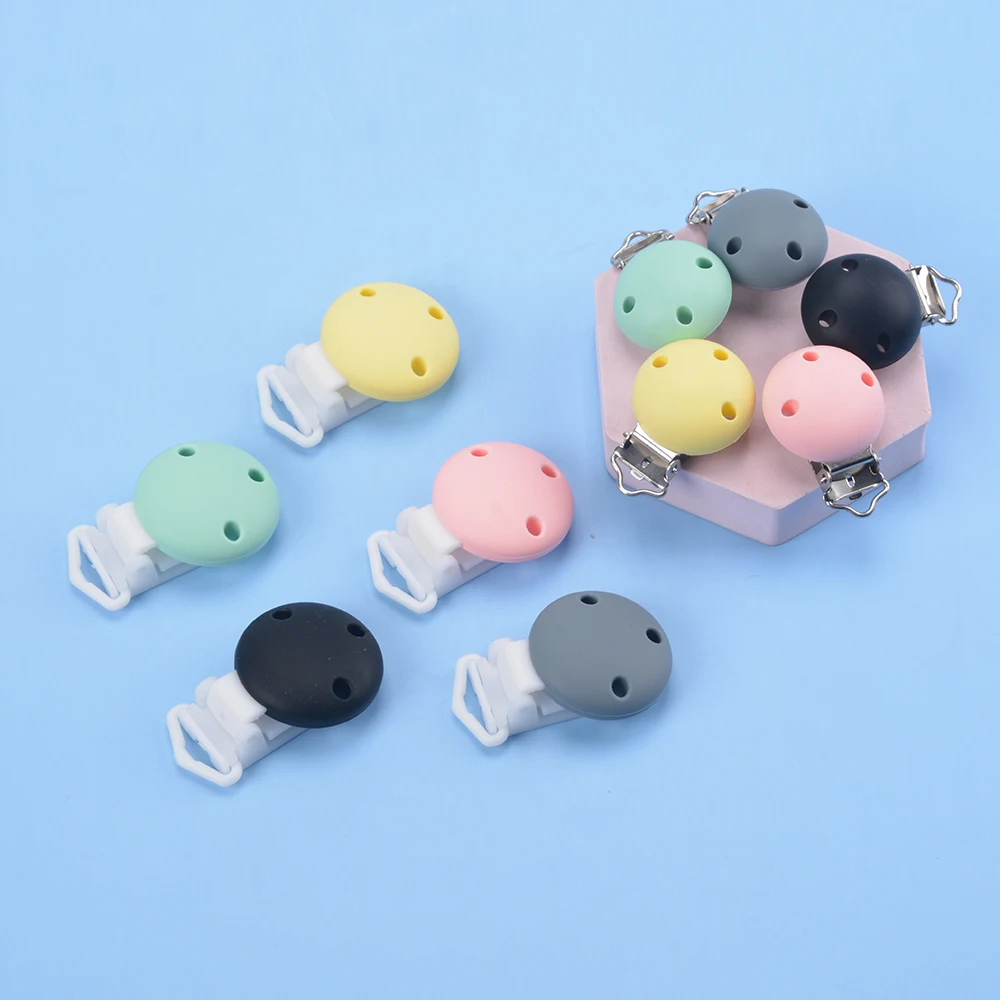 Lofca Silicone Clip 5 PCS Baby Pacifiers for DIY Pacifier Chain Nursing Teething Baby Gifts Food Grade Free BPA Baby