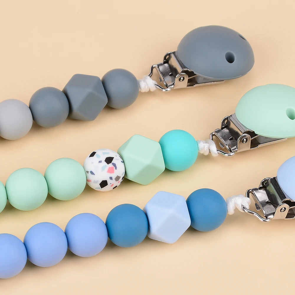 Lofca Silicone Clip 5 PCS Baby Pacifiers for DIY Pacifier Chain Nursing Teething Baby Gifts Food Grade Free BPA Baby