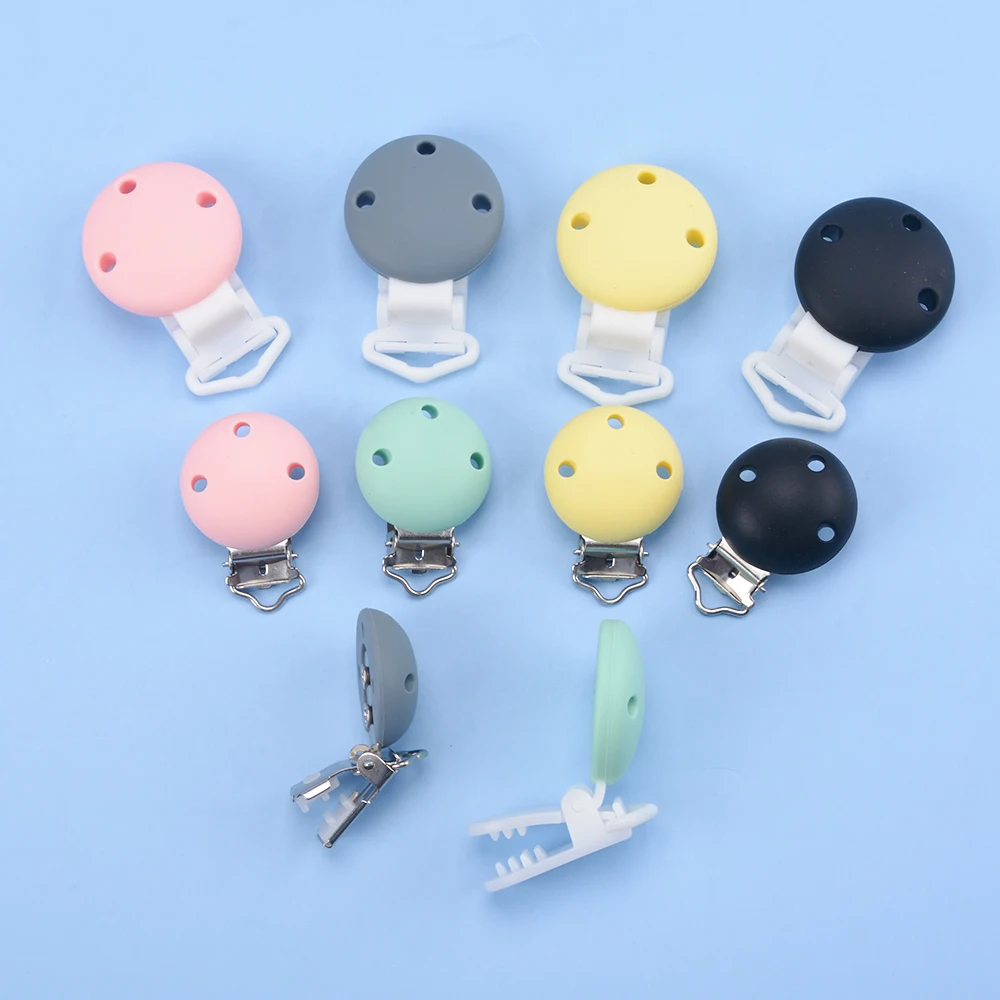 Lofca Silicone Clip 5 PCS Baby Pacifiers for DIY Pacifier Chain Nursing Teething Baby Gifts Food Grade Free BPA Baby