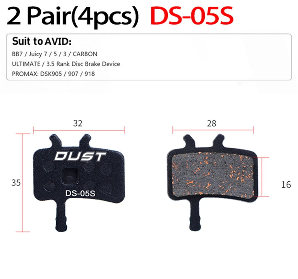 2 Pair (4pcs) MTB Bicycle Hydraulic Disc Ceramics Brake Pads For b01s SRAM AVID HAYES Magura ZOOM Cycling Bike Part