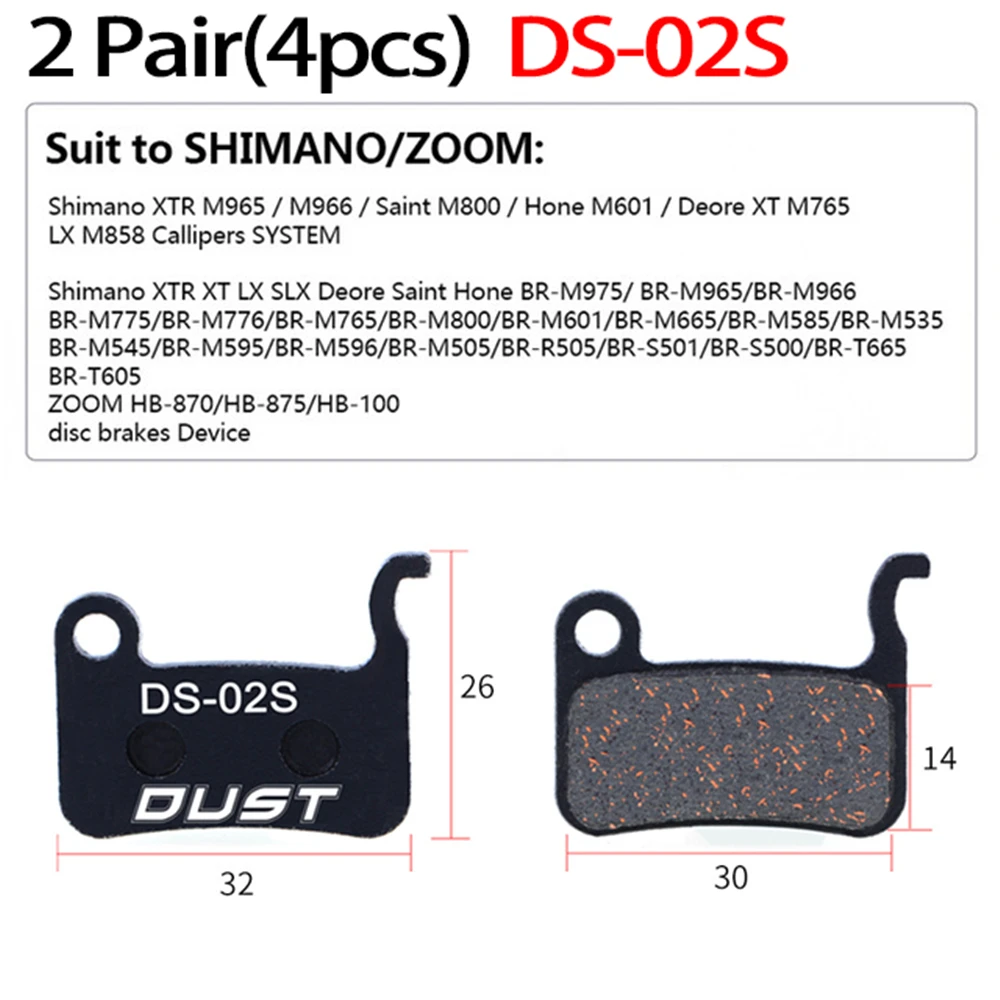 2 Pair (4pcs) MTB Bicycle Hydraulic Disc Ceramics Brake Pads For b01s SRAM AVID HAYES Magura ZOOM Cycling Bike Part