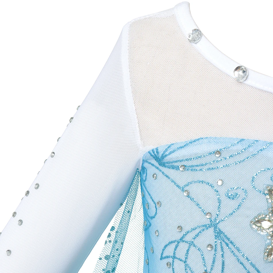 Summer Fancy Queen Elsa Anna Costume Girls Princess Dress Toddler Halloween Cosplay Party Vesidos For 2-10 Years
