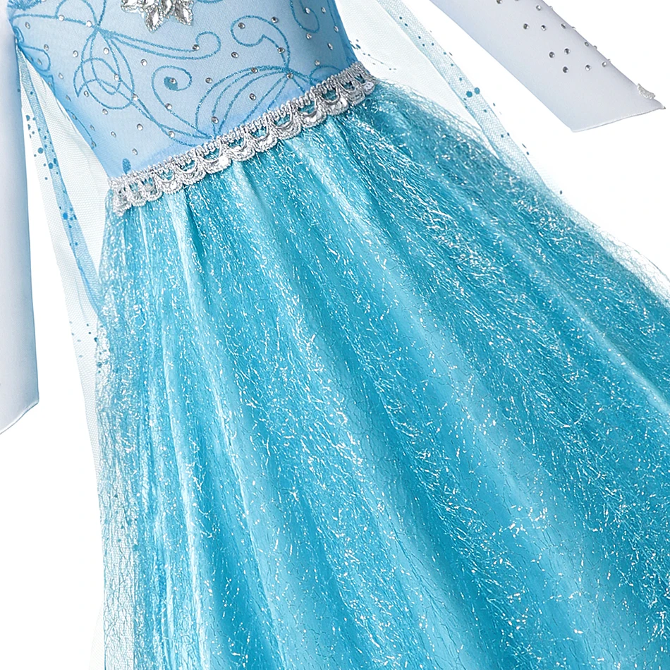 Summer Fancy Queen Elsa Anna Costume Girls Princess Dress Toddler Halloween Cosplay Party Vesidos For 2-10 Years