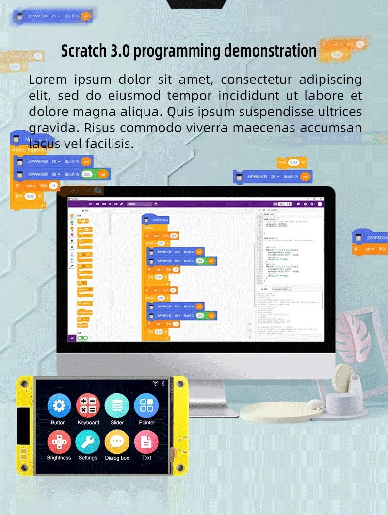 ESP32 MCU 2.8 Inch Smart Display for Arduino LVGL WIFI Bluetooth Touch WROOM 240*320 Screen LCD TFT Module with Free Tutorials