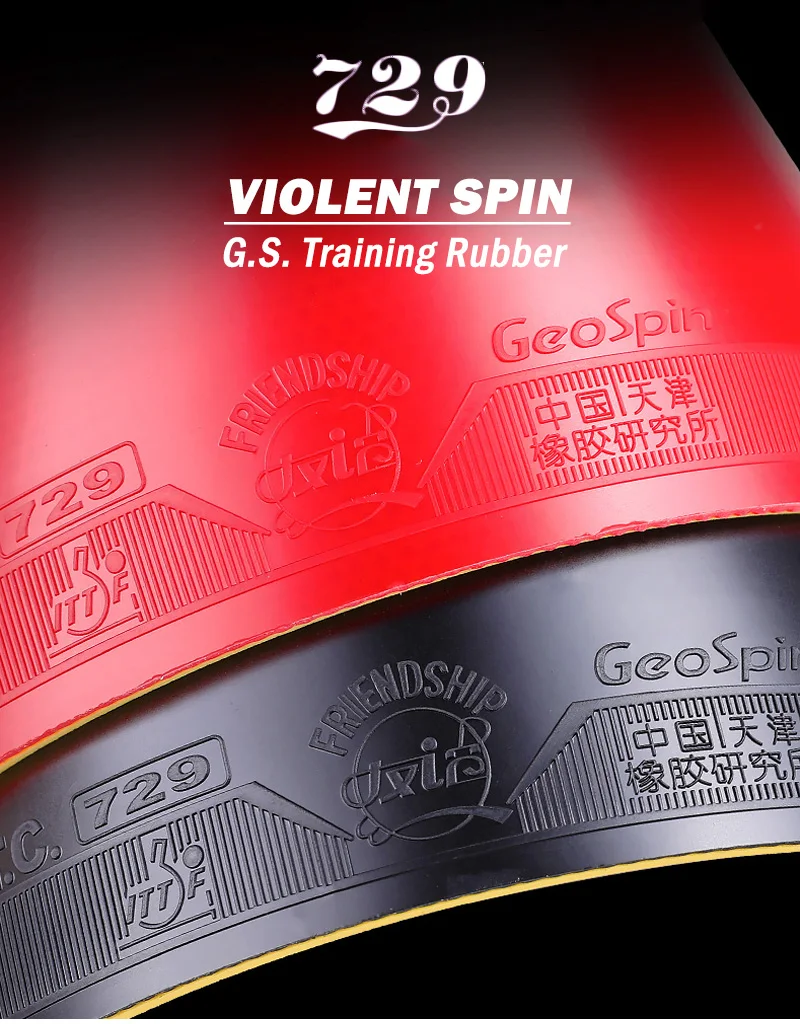 729 Friendship GS Training Table Tennis Rubber RITC Geo Spin Ping Pong Rubber Soft and Good Control